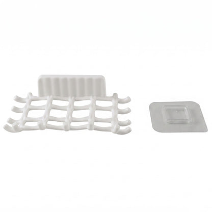 Plastic wall mount soap dish white background