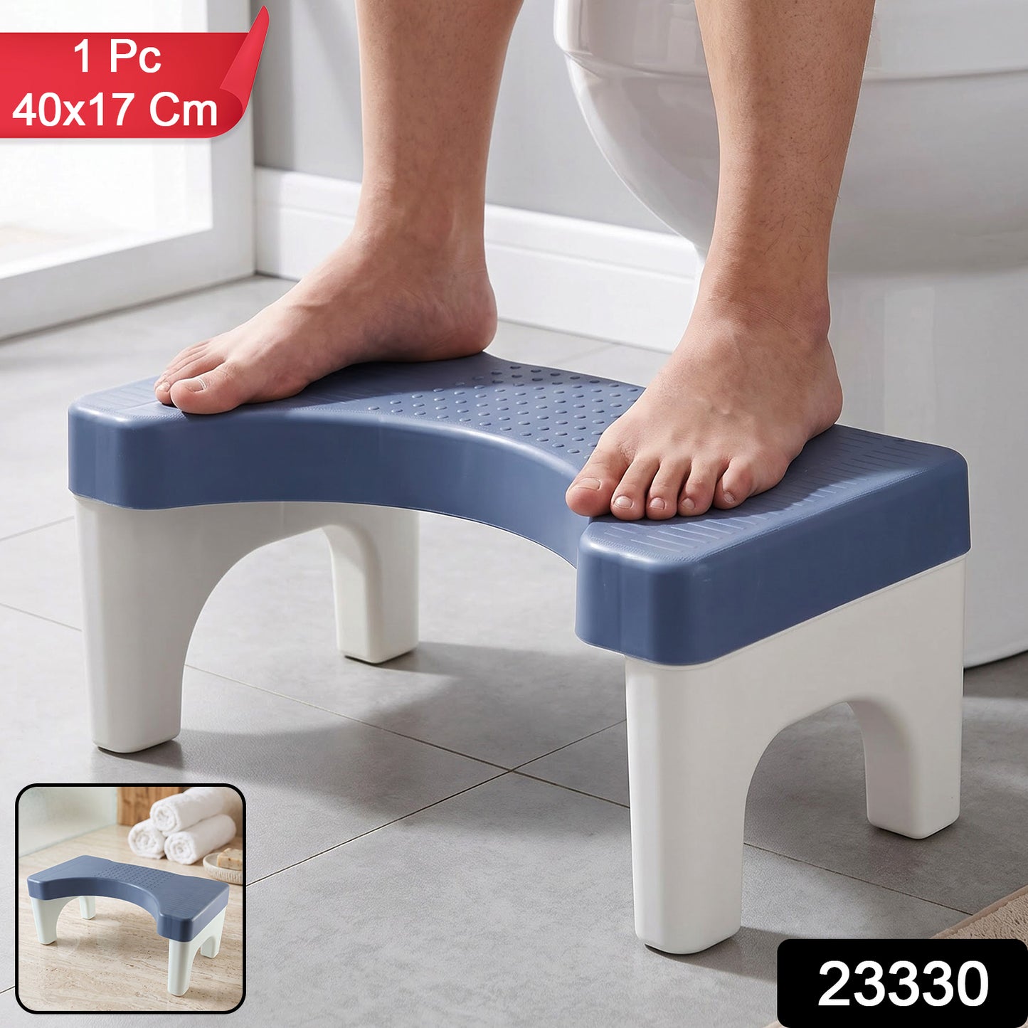 Plastic toilet squat stool view 2