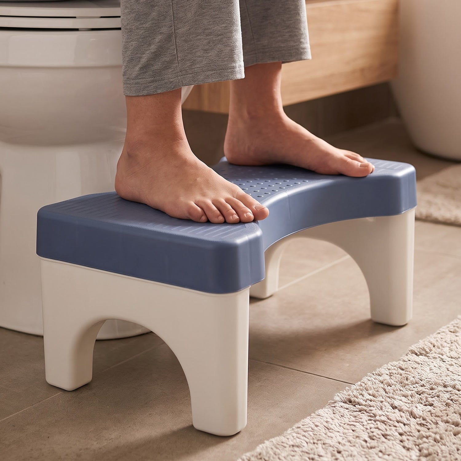 Plastic toilet squat stool view 7