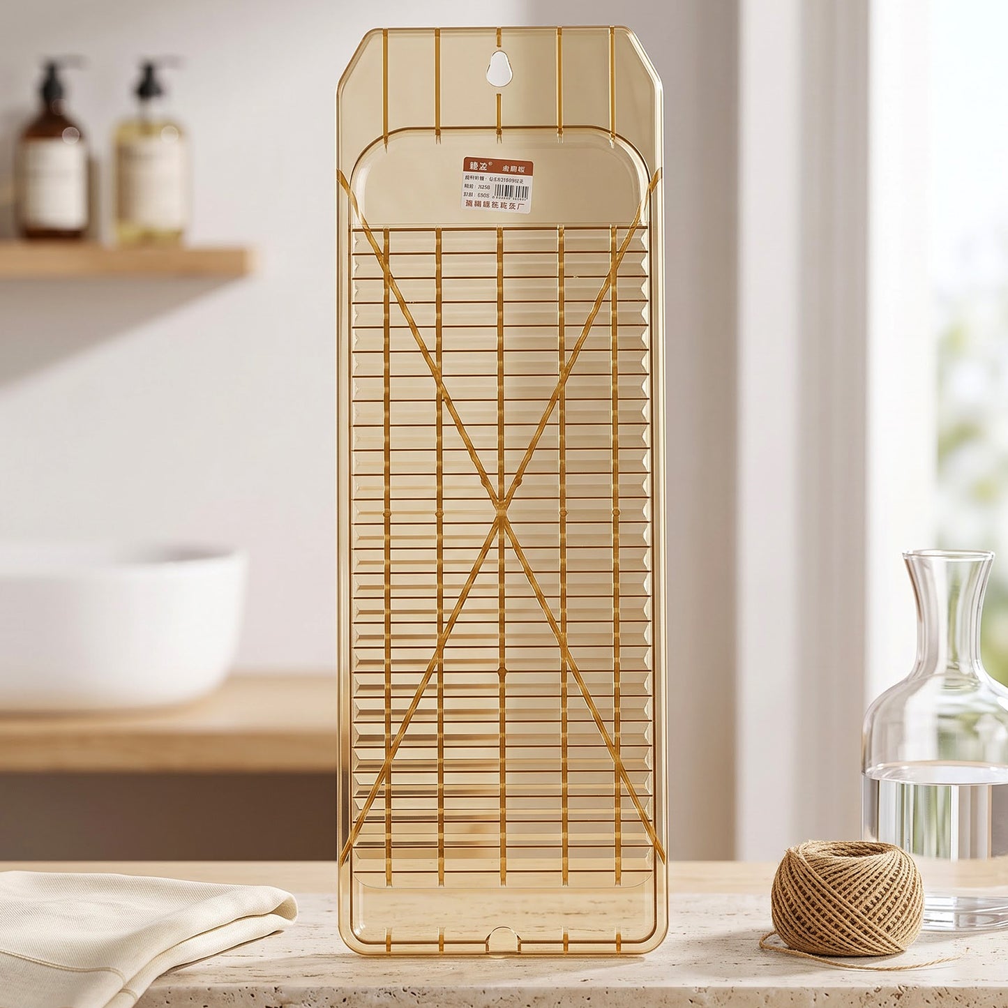 Portable laundry washboard upright view