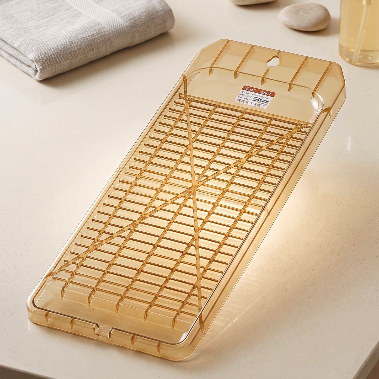 Ridged plastic laundry washing board