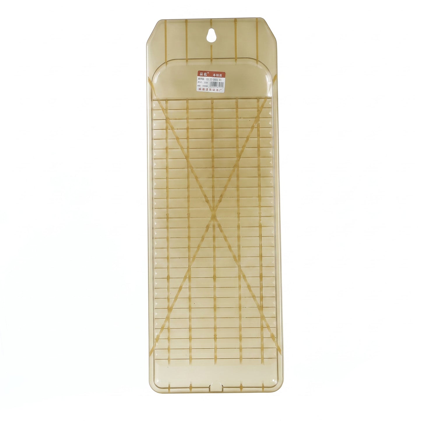 Plastic laundry washboard on white background