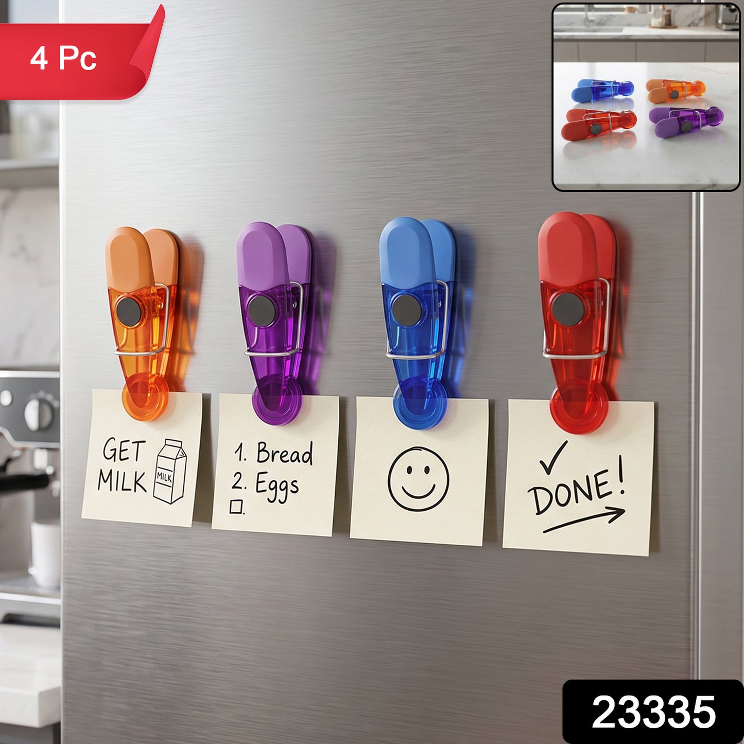 Plastic magnetic clips full SKU code 23335