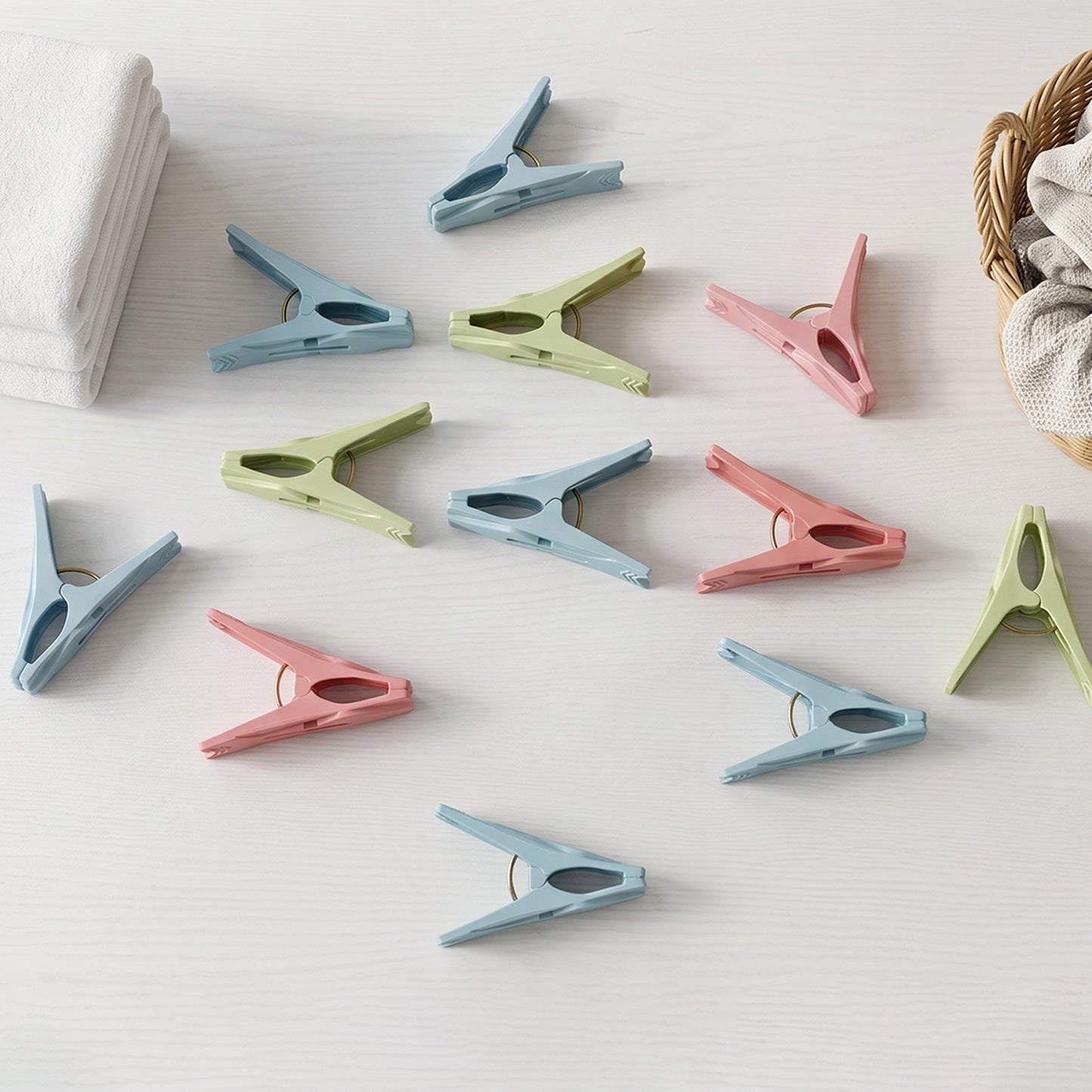 Multicolour plastic clothes clips