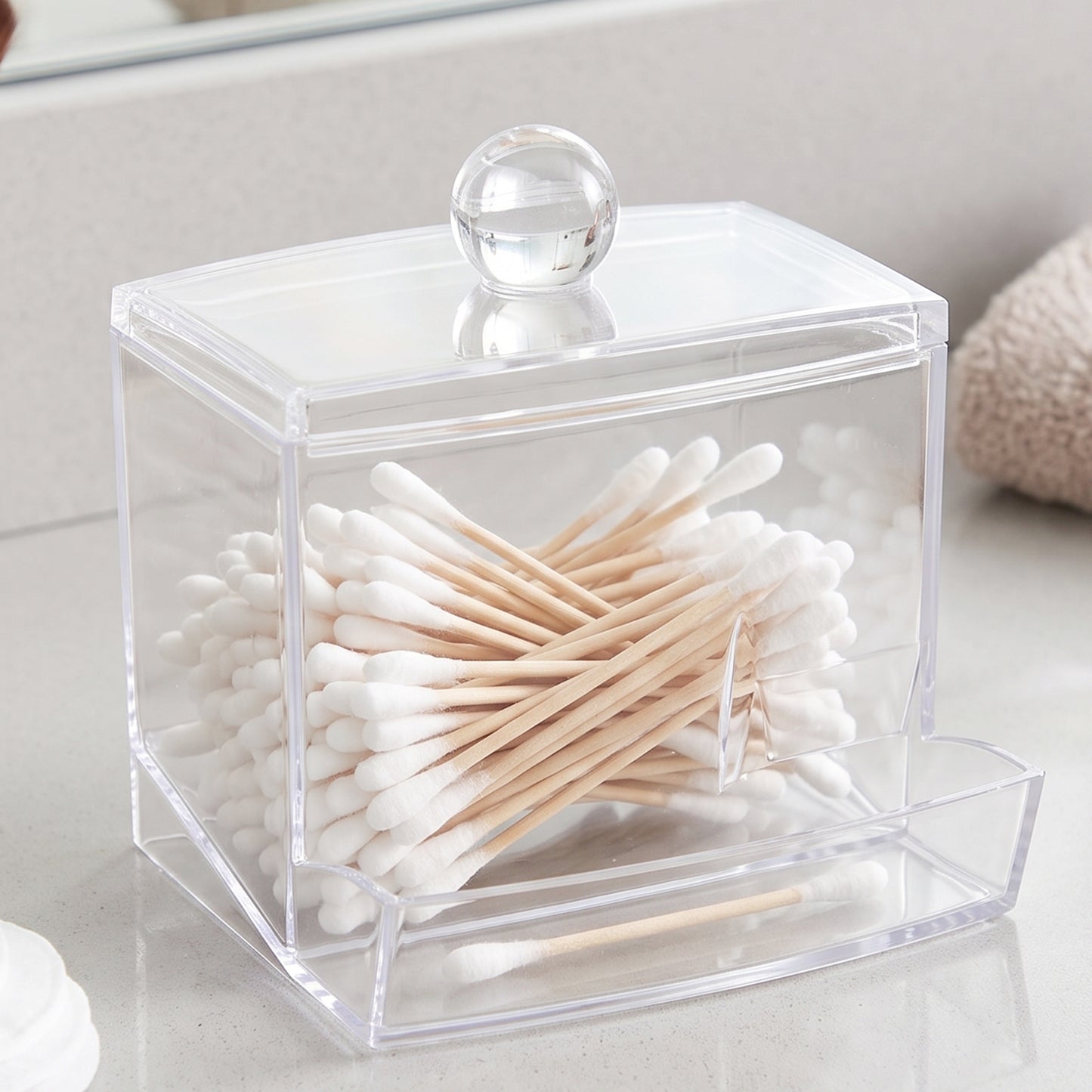 Transparent acrylic cotton swab organizer - image 3