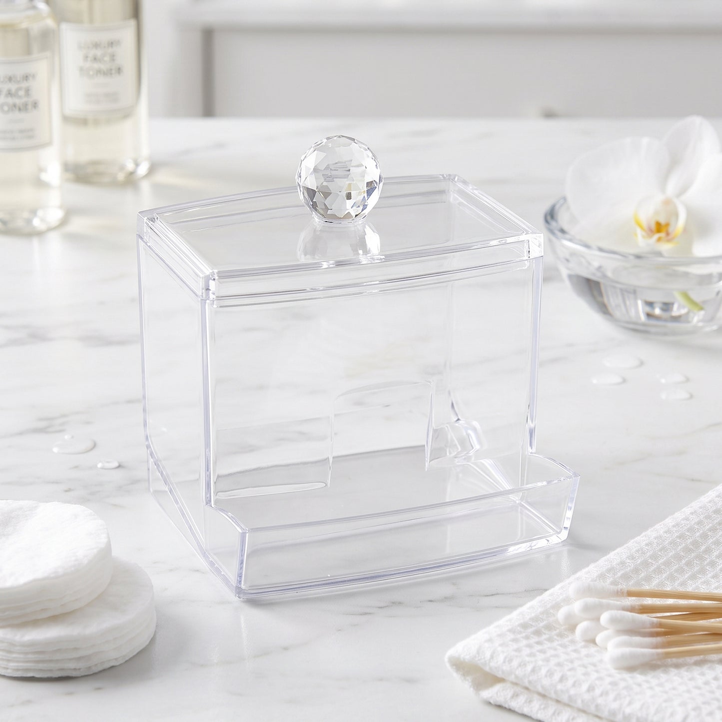 Transparent acrylic cotton swab organizer - image 4