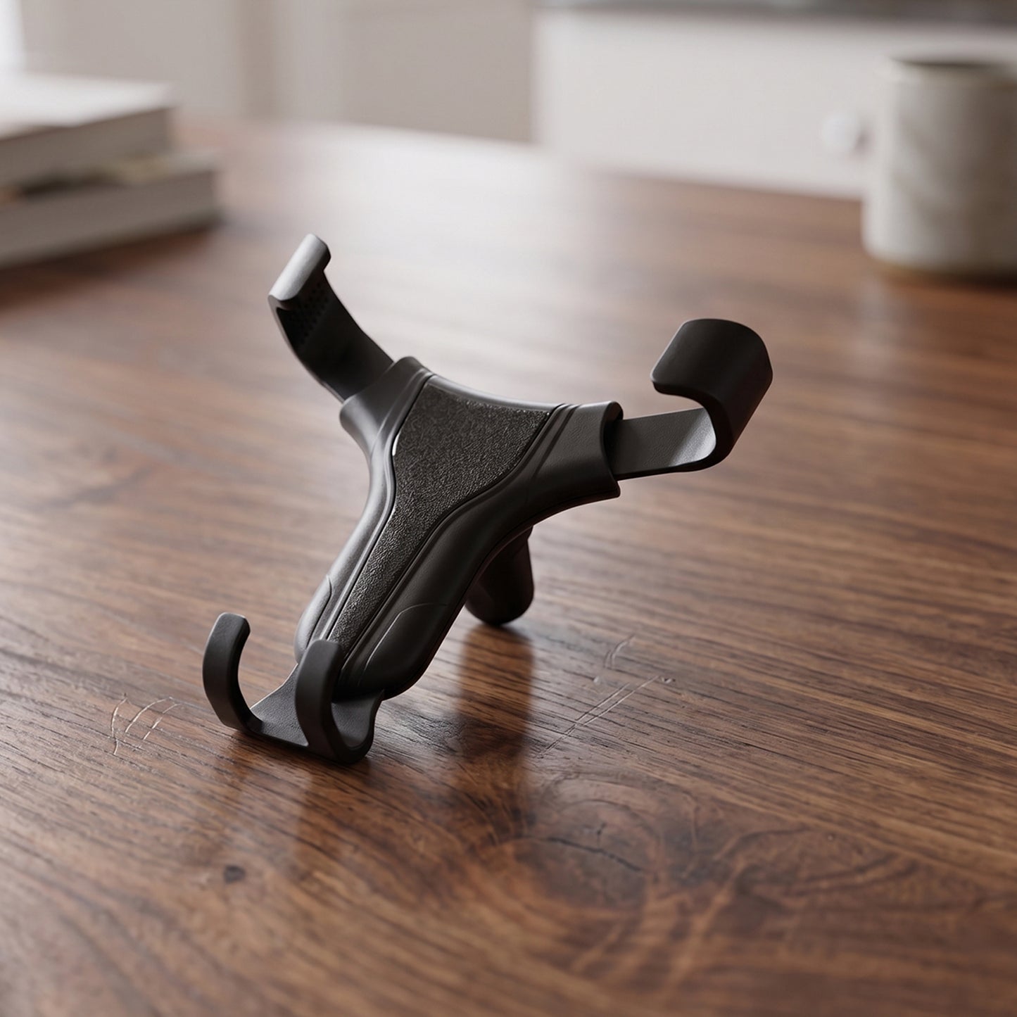 Car air vent phone holder on table