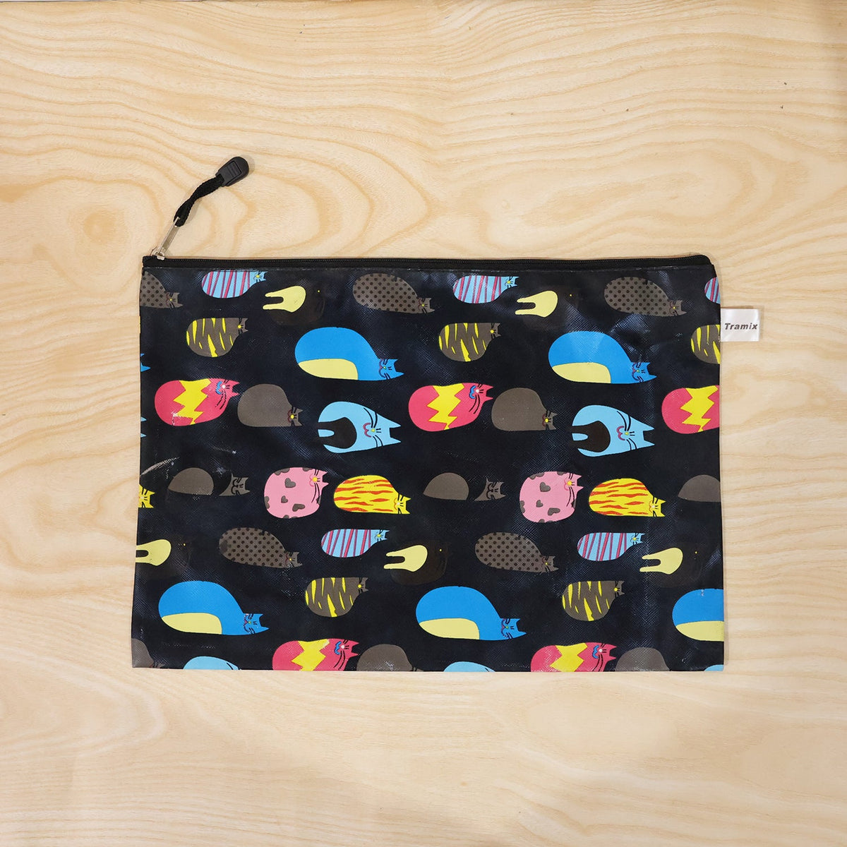 Lightweight waterproof zip pouch for cosmetics, stationery, and essentials