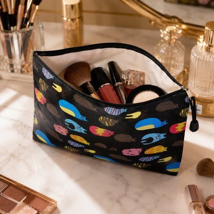 Spacious 34x24cm waterproof zip pouch for versatile storage