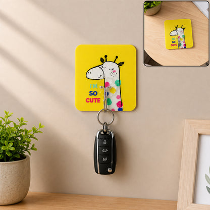 Mix cartoon self adhesive wall hook front view