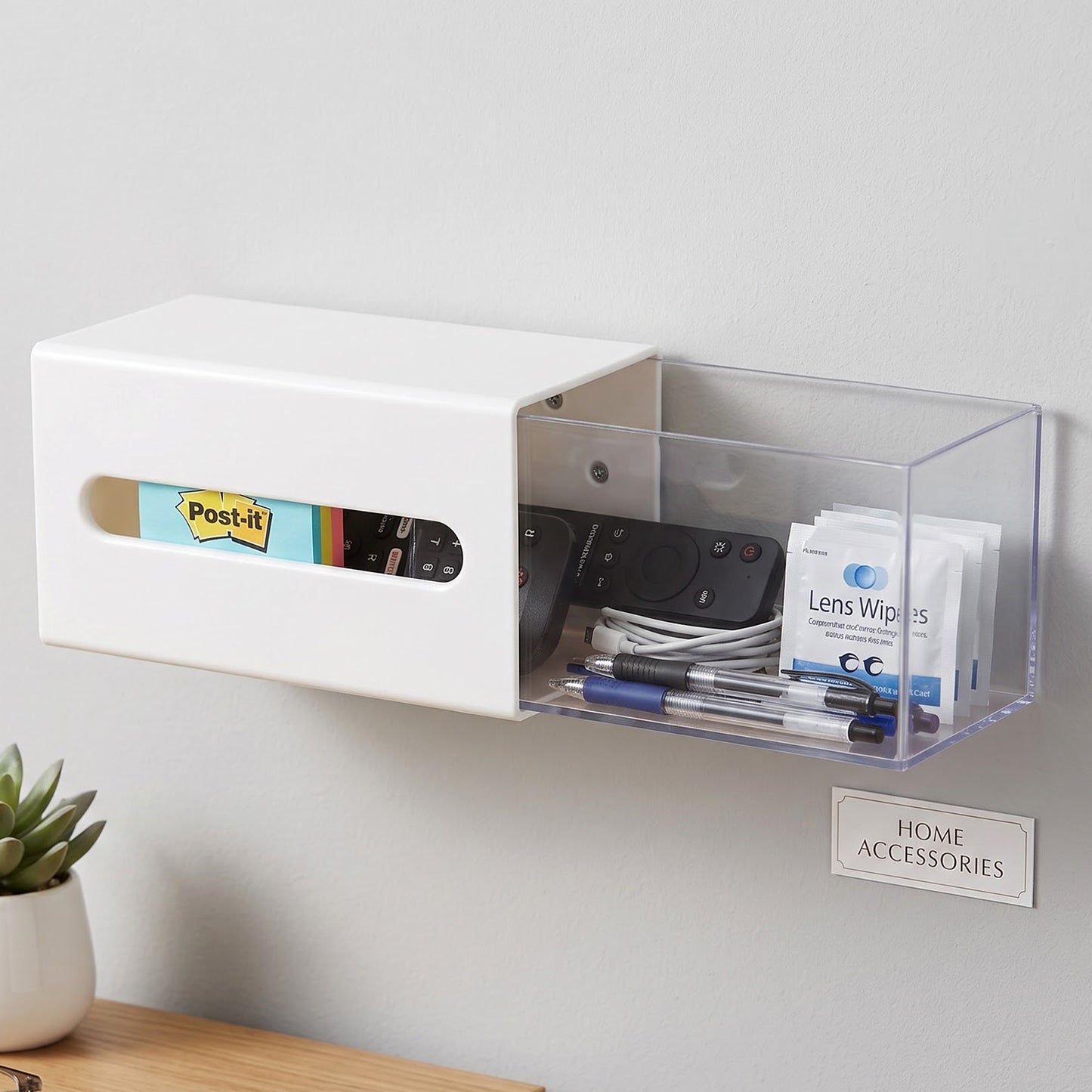 Wall mounted storage box organizer