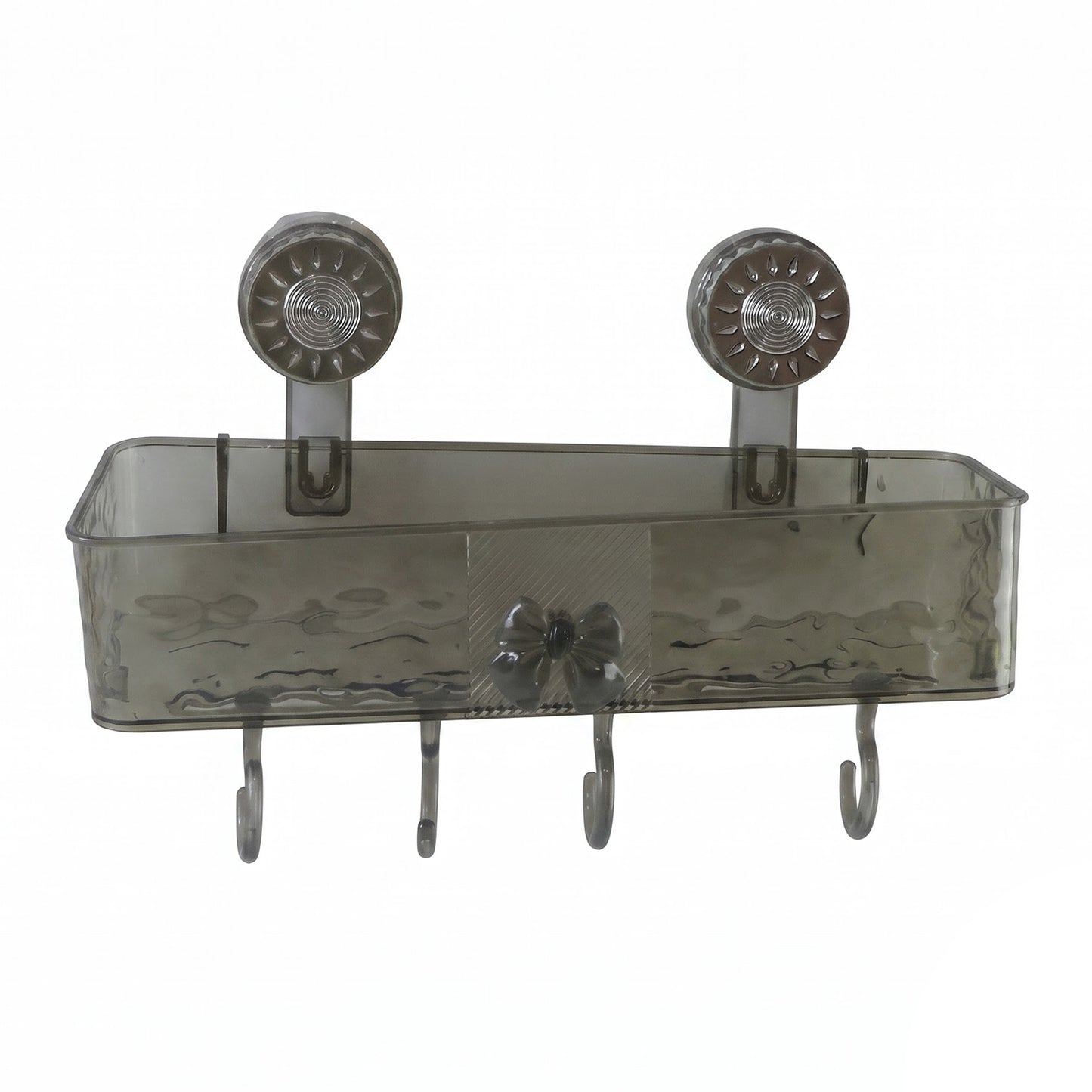 Wall mounted bathroom shelf on white background