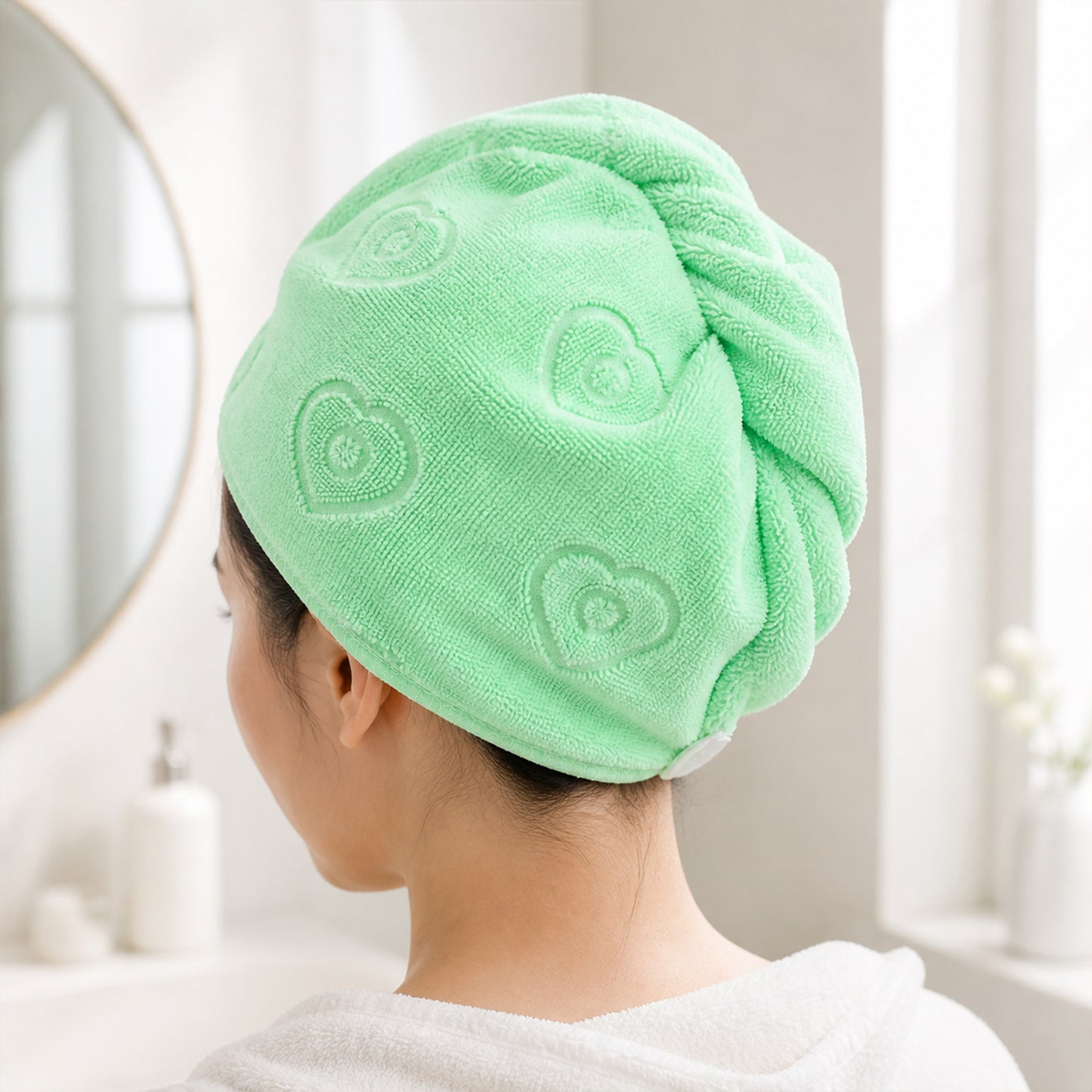 Soft microfiber towel after bath use