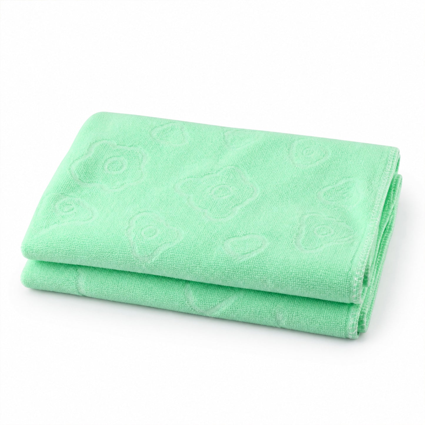 Microfiber bath towel white background
