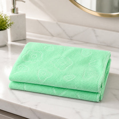 Folded bath towel bathroom display