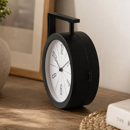 Round wall clock side profile
