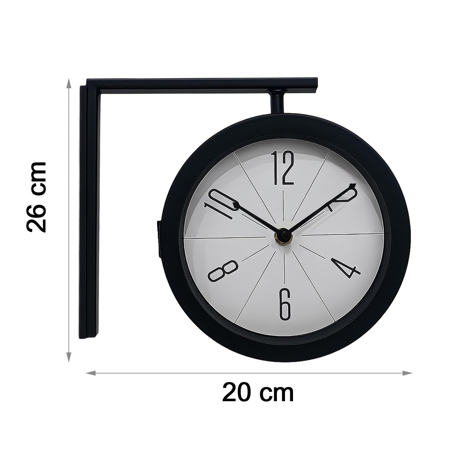 Wall clock size 26 by 20 cm