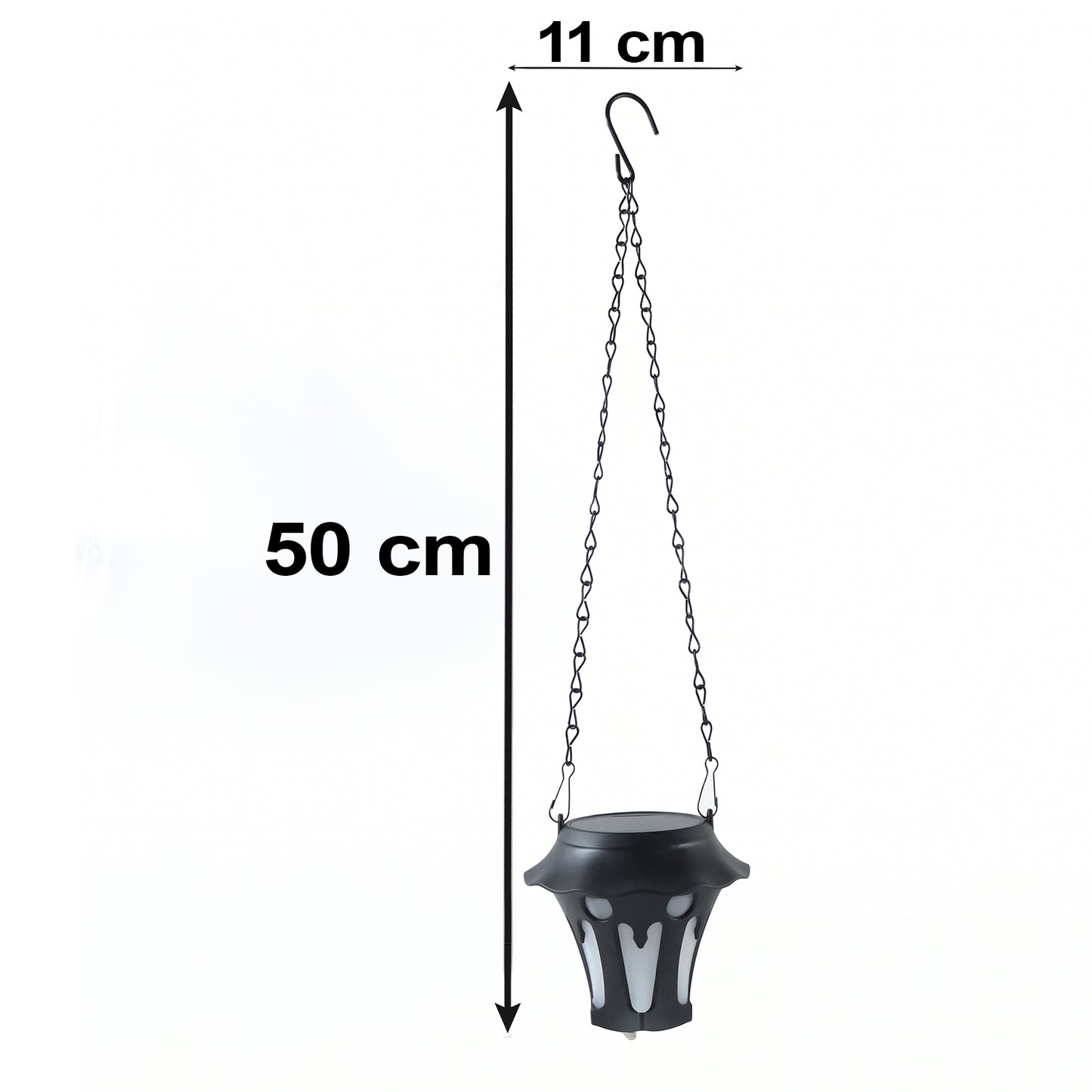 Solar hanging lantern size 50 cm by 11 cm