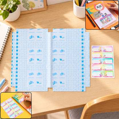 Transparent self adhesive book cover set