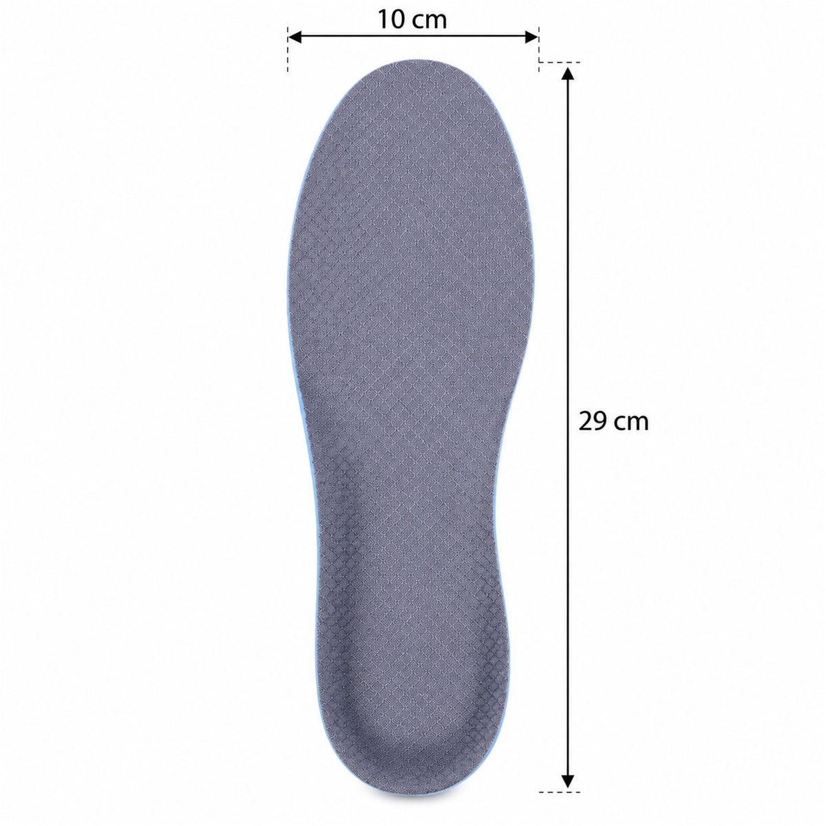 Cushioned shoe insole dimensions 29 x 10 cm