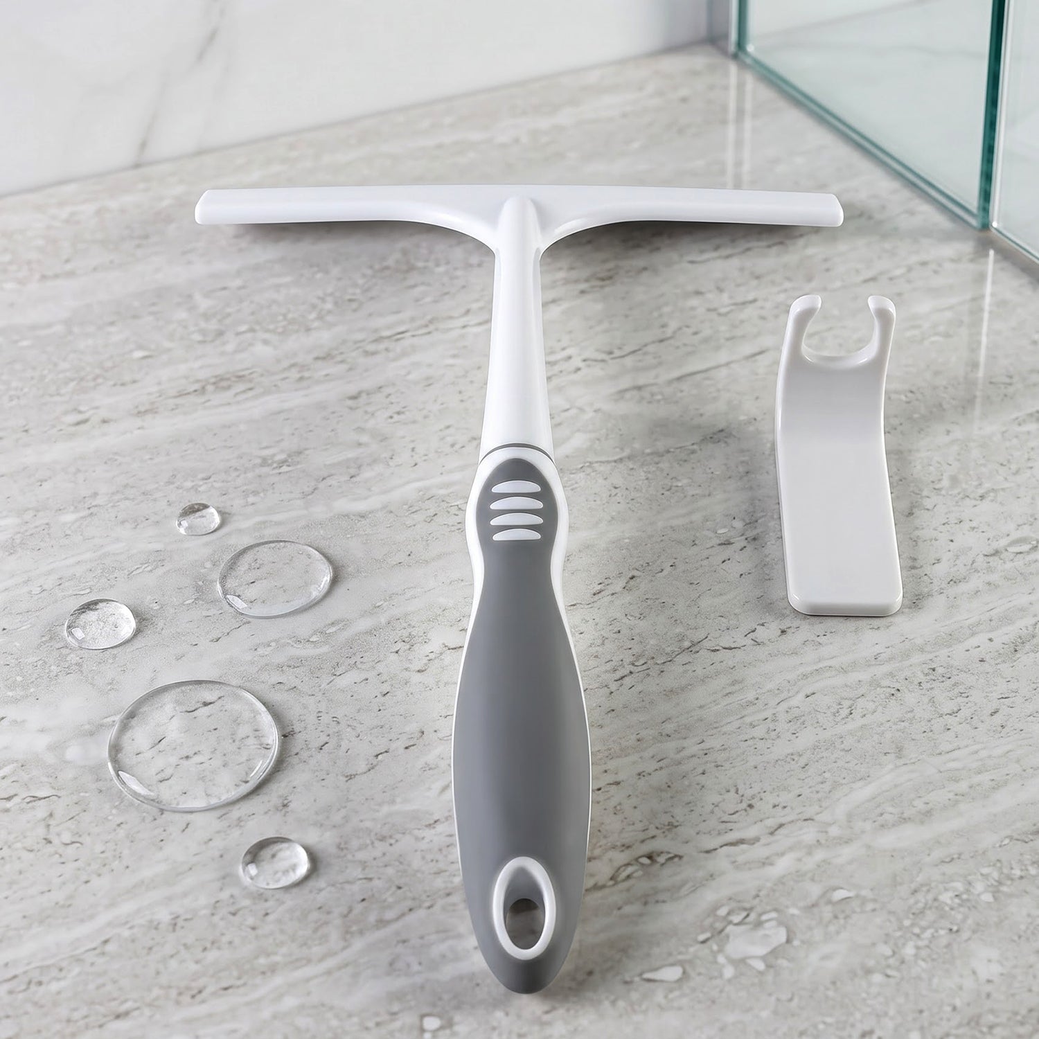 Glass wiper with hanging holder