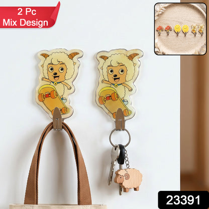23391 cartoon adhesive wall hooks