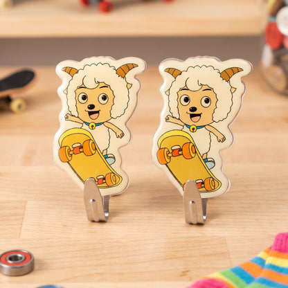 Cartoon self adhesive wall hooks close view