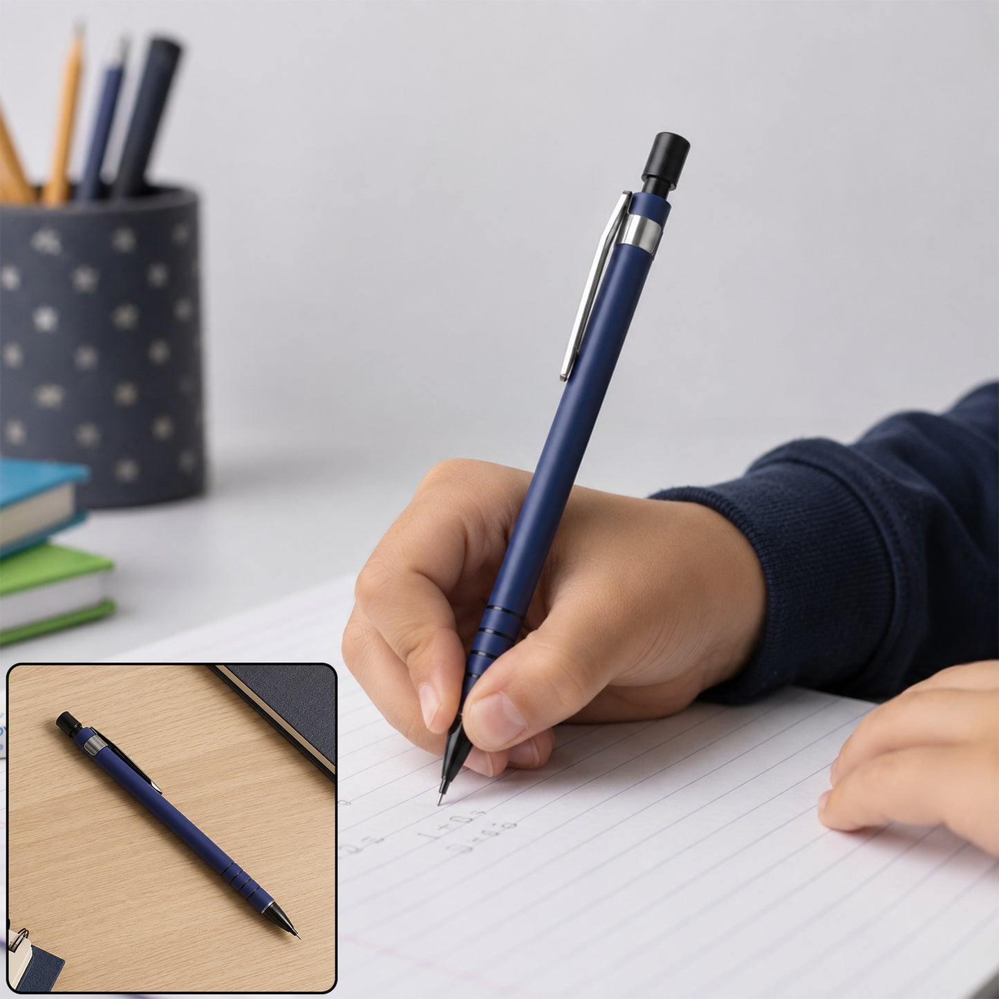 Mechanical pencil in use