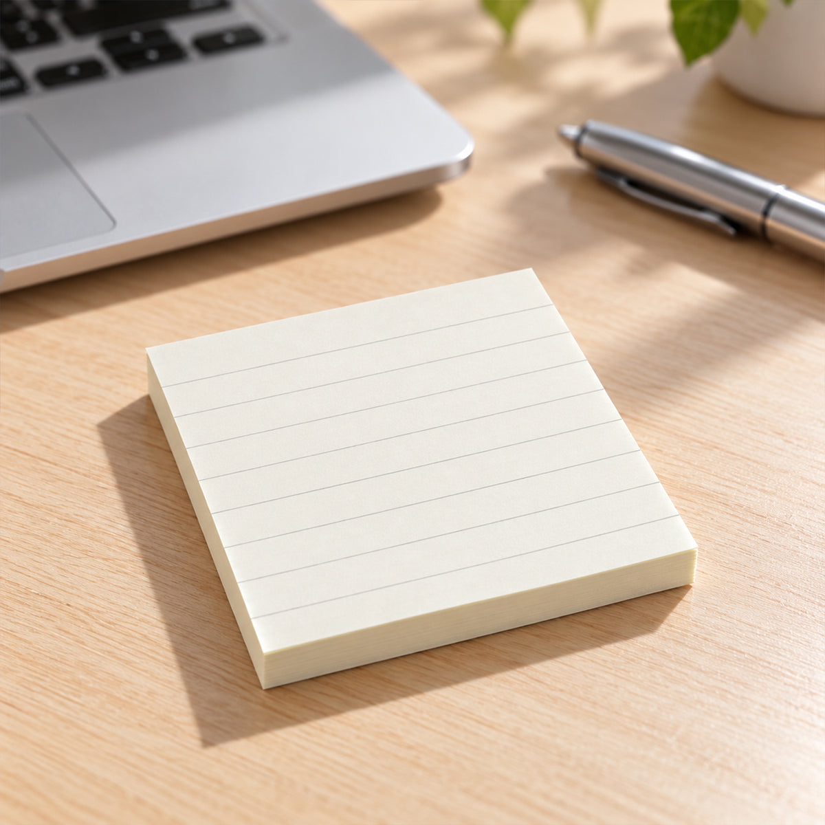 Lined self adhesive sticky notes three inch square hundred pages 03