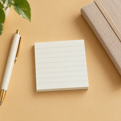 Lined self adhesive sticky notes three inch square hundred pages 08