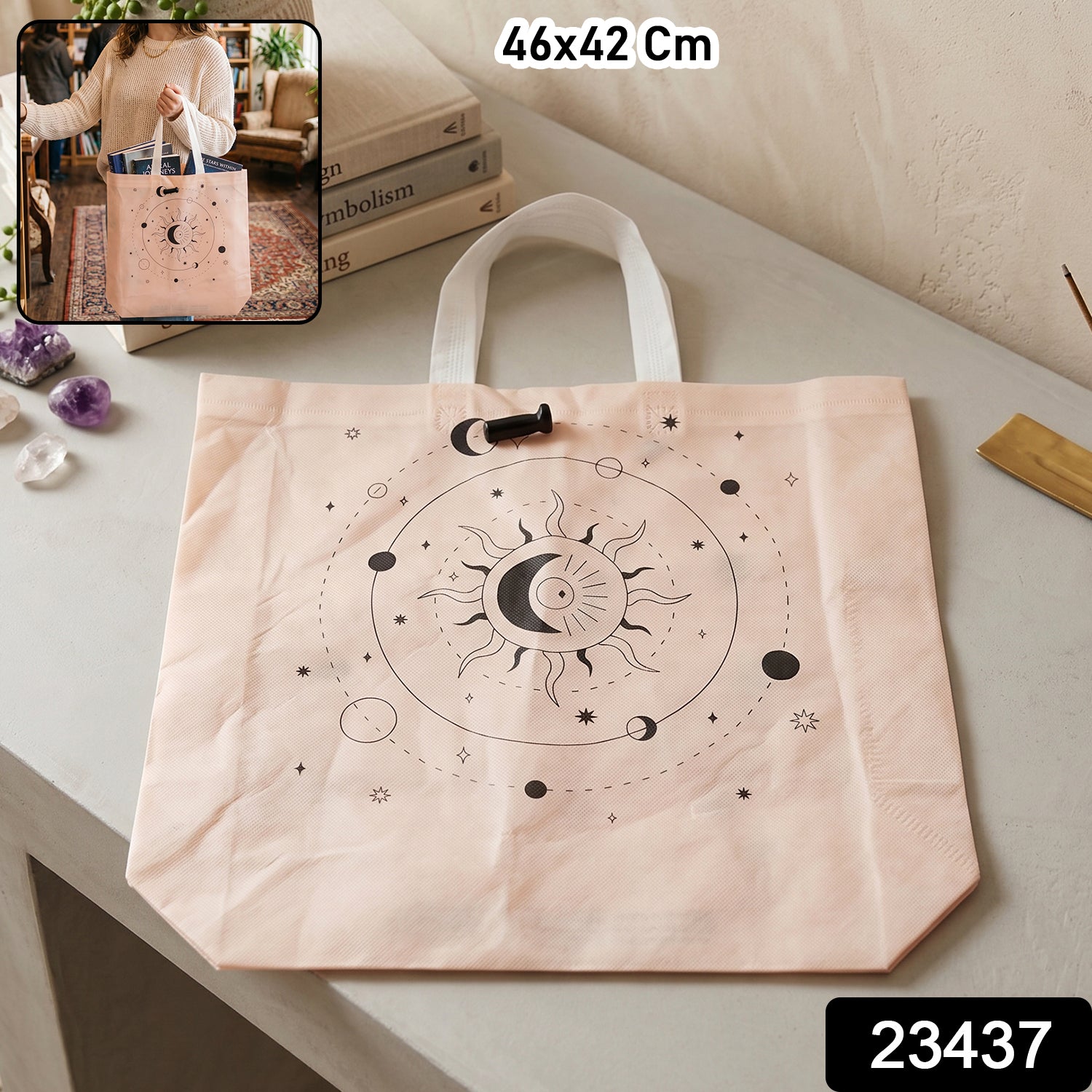 Multipurpose Carry Hand Bag With Lock System (1 Pc, 46x42 Cm)