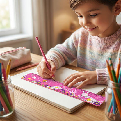 Drawing tool set included in pink stationery