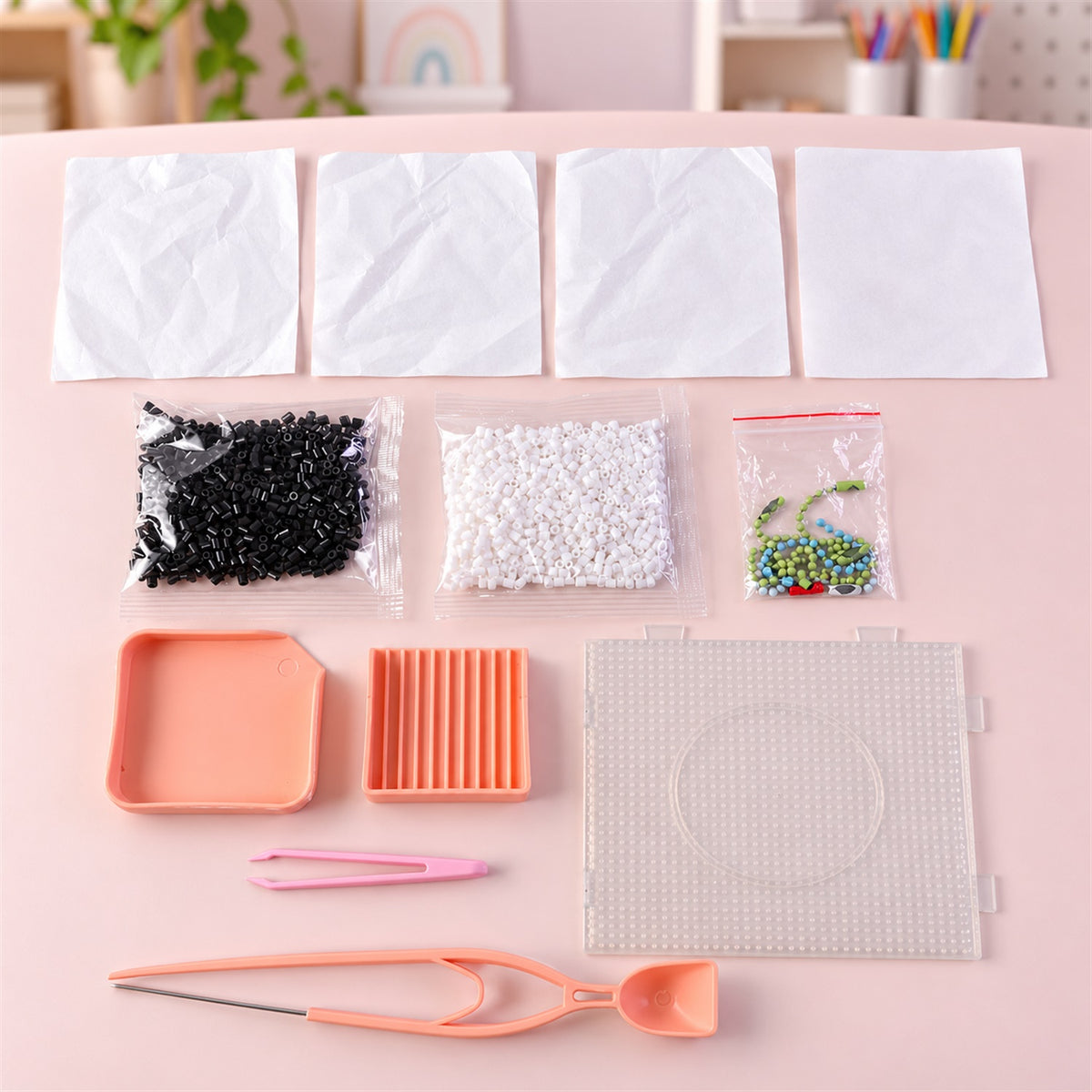 Complete kids fuse beads craft kit contents