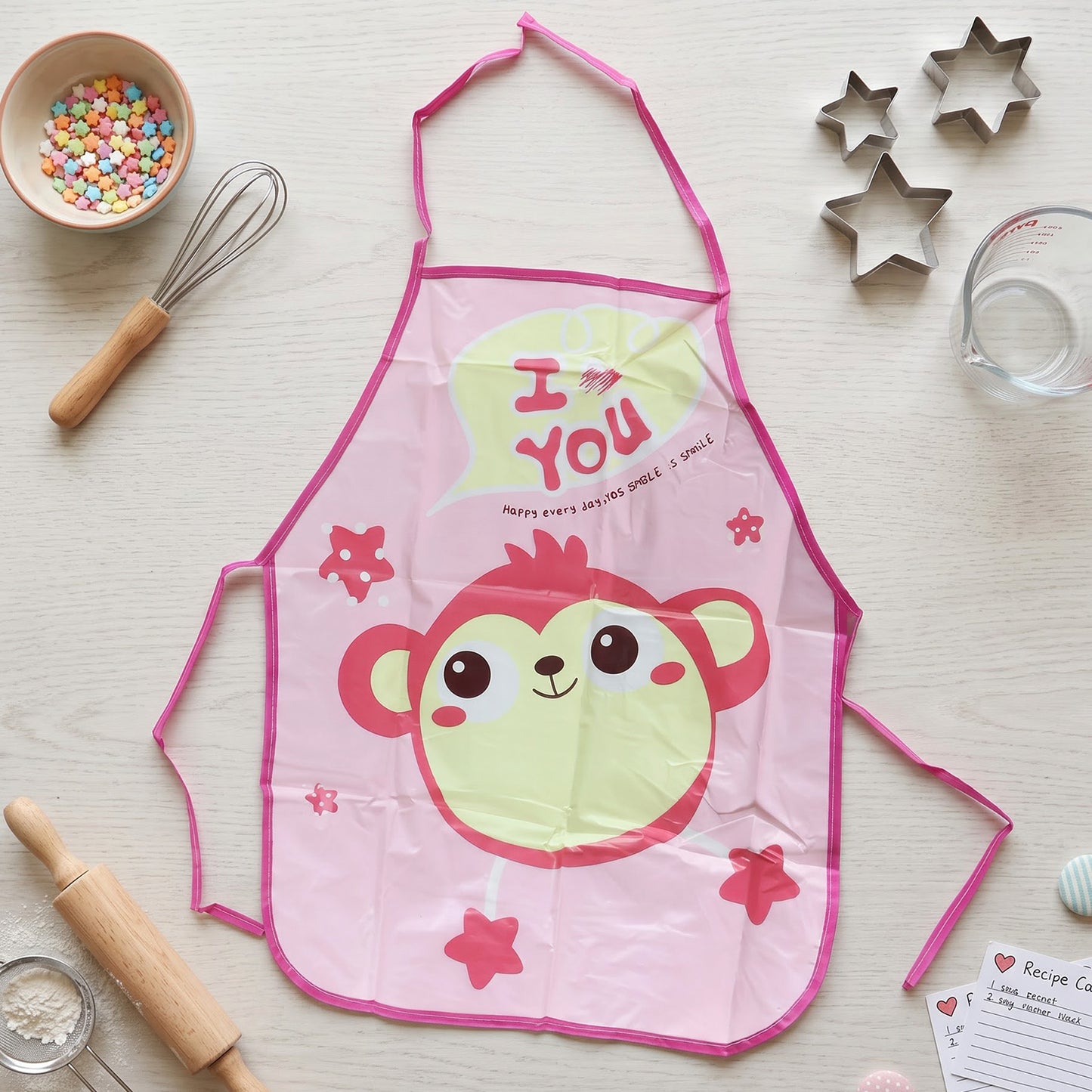 Adjustable tie kids cooking apron
