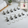 Metal Pants Trouser Clip Holder Hangers with Hooks for Wardrobe Storage (10 Pc)