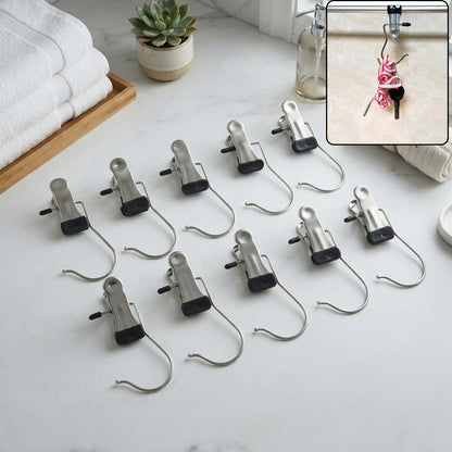 Metal pants trouser clip holders set