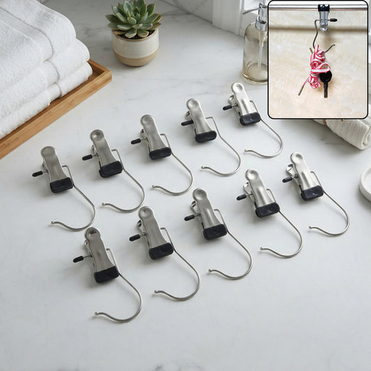 Metal pants trouser clip holders set