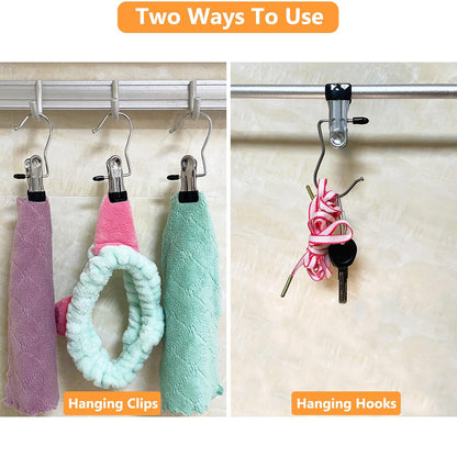 Two ways to use hanging clip hooks