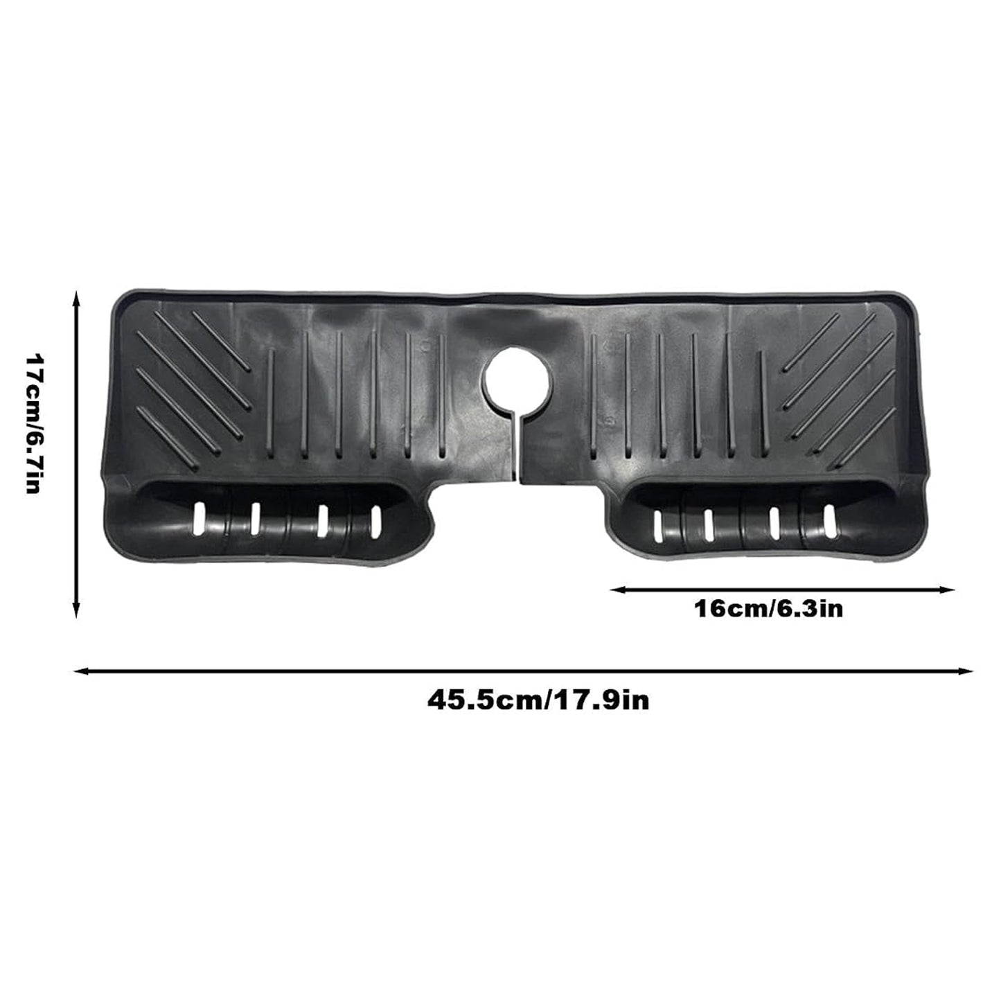 Faucet splash guard mat size guide