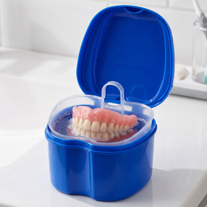 Denture bath cleaning cup with removable strainer basket - image 7