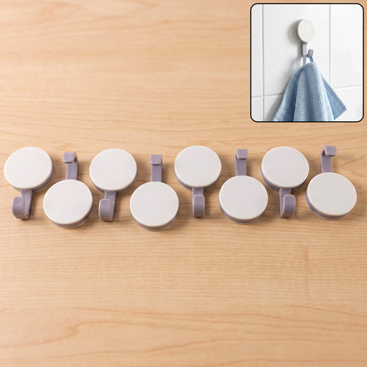 Color contrast adhesive wall hooks set