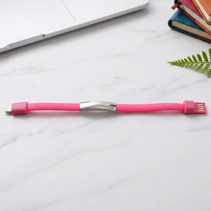 Short Lightning charging cable desk view