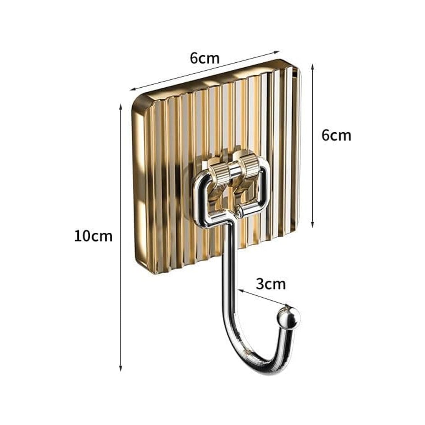Self Adhesive Wall Hook Strong Sticky Holder for Kitchen Bathroom Door (1 Pc)