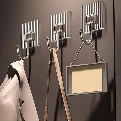 Self Adhesive Wall Hook Strong Sticky Holder for Kitchen Bathroom Door (1 Pc)