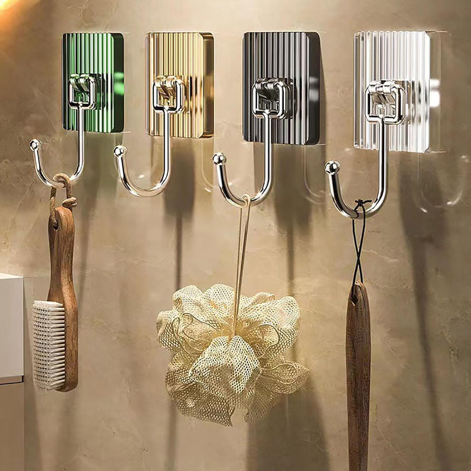 Self Adhesive Wall Hook Strong Sticky Holder for Kitchen Bathroom Door (1 Pc)