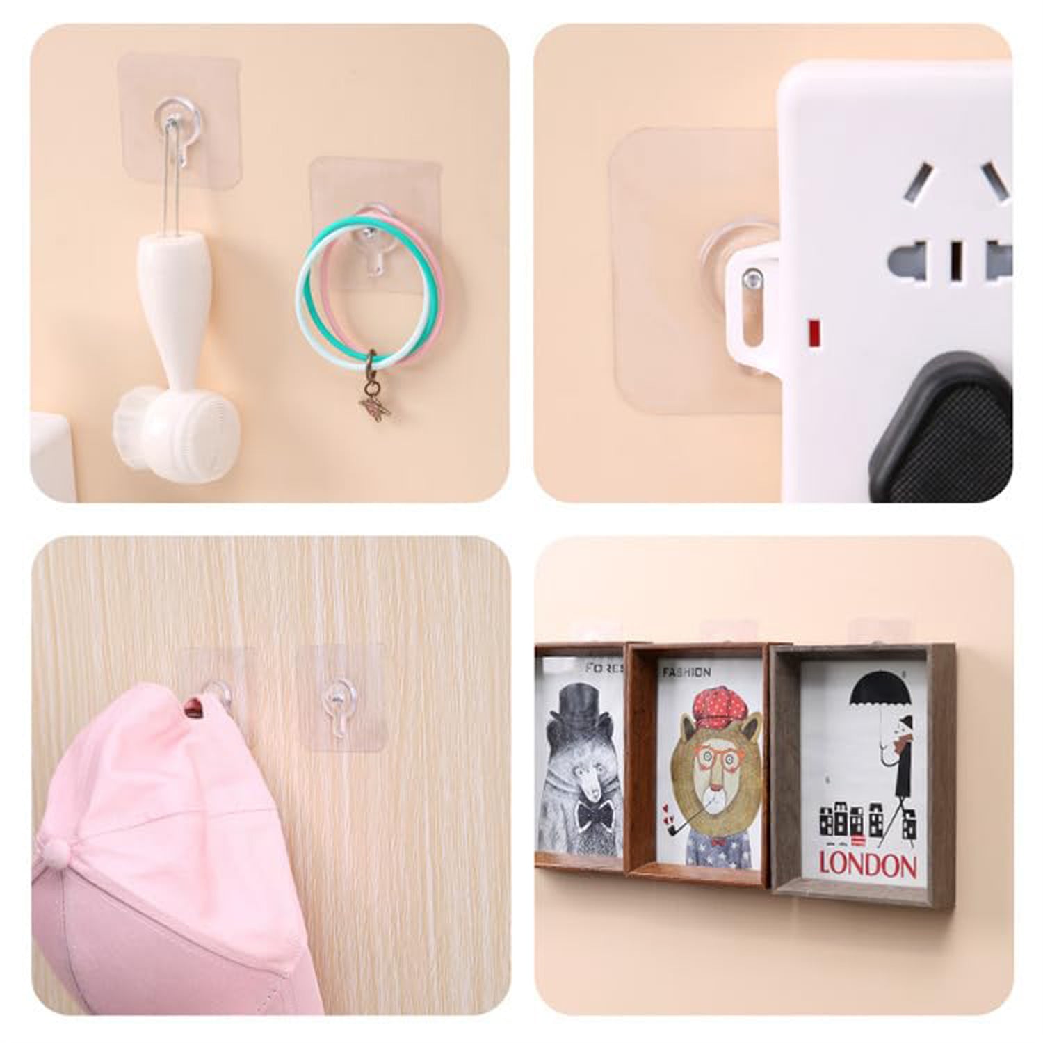 Wall hook kitchen brush holder