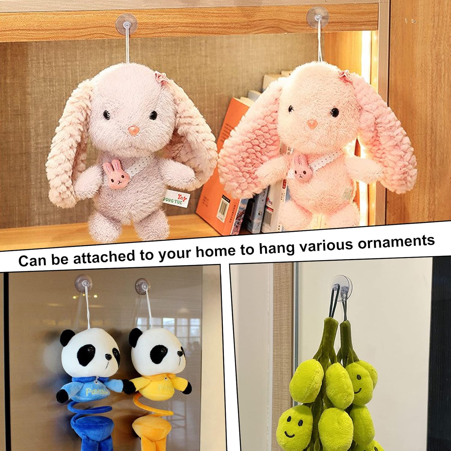 Adhesive hook hanging items use