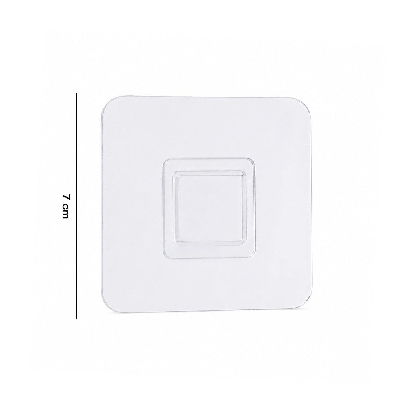 Transparent Self Adhesive Wall Hook Holder Punch Free for Kitchen Bathroom (1 Pc)