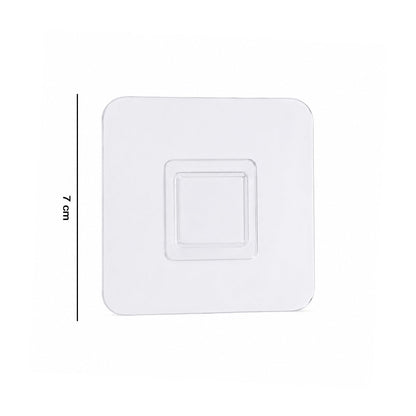 Transparent Self Adhesive Wall Hook Holder Punch Free for Kitchen Bathroom (1 Pc)