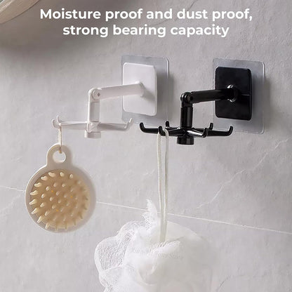 Transparent Self Adhesive Wall Hook Holder Punch Free for Kitchen Bathroom (1 Pc)